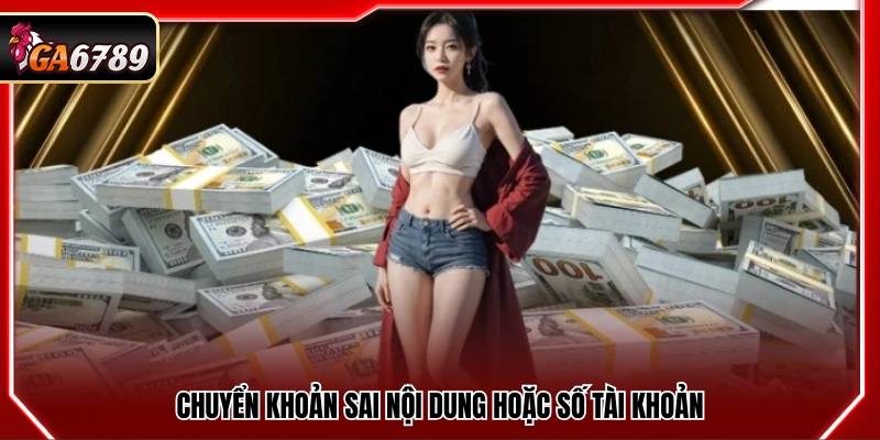 Chuyển tiền sai thông tin nội dung hoặc tài khoản nhận
